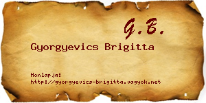 Gyorgyevics Brigitta névjegykártya