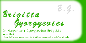 brigitta gyorgyevics business card